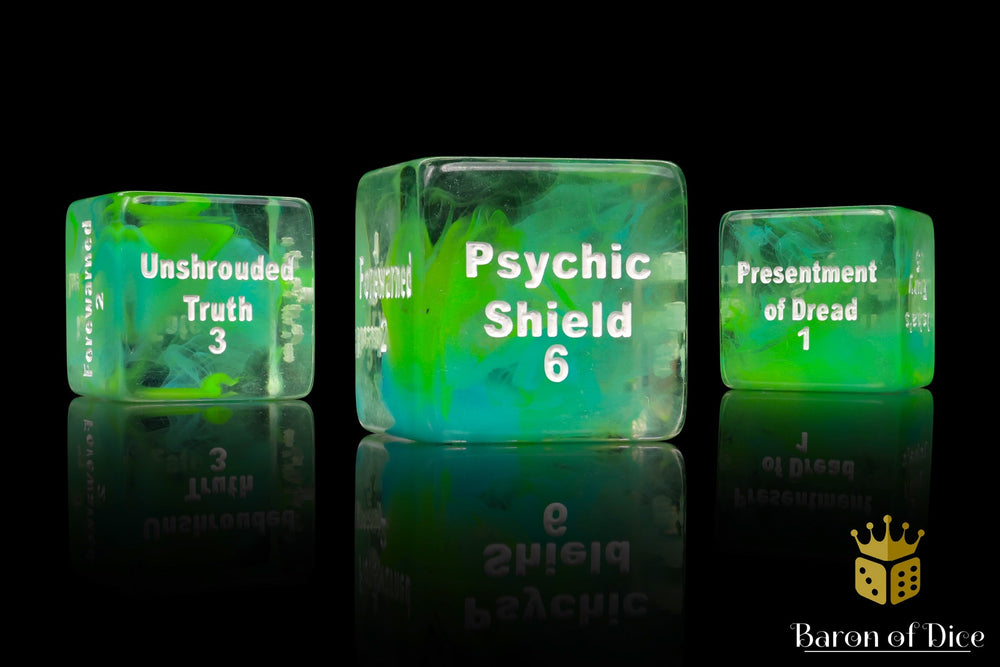 Strands of Fate Dice - 10th Edition - Green (ONLINE ORDER ONLY)