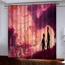 Strange World Curtains Pattern Blackout Window Drapes (Online Order Only)