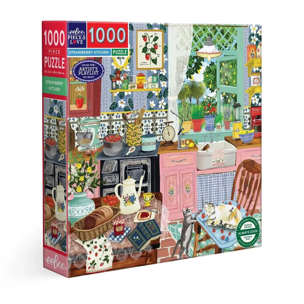 Strawberry Kitchen 1000 Piece Jigsaw Puzzle eeBoo (ONLINE ORDER ONLY)