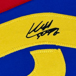Framed Facsimile Autographed Luis Suarez 35x39 FC Barcelona Blue/Red Reprint Laser Auto Soccer Jersey (ONLINE ORDER ONLY)