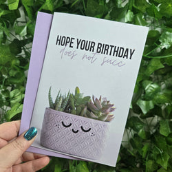 Funny Succulent Birthday Card (ONLINE ORDER ONLY)