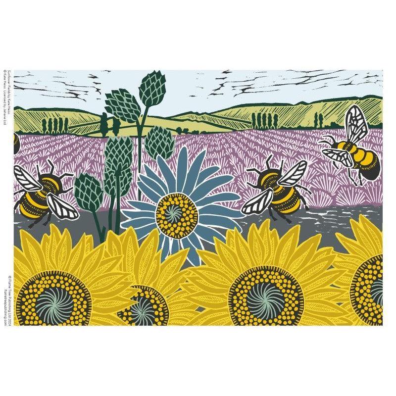 Sunflower Fields by Kate Heiss 1000 Piece Jigsaw Puzzle Flame Tree (ONLINE ORDER ONLY)
