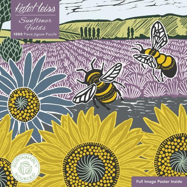 Sunflower Fields by Kate Heiss 1000 Piece Jigsaw Puzzle Flame Tree (ONLINE ORDER ONLY)