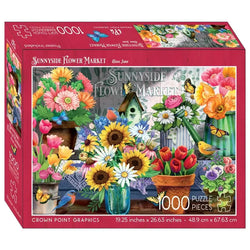 Sunnyside Flower Market 1000 Piece Soft Touch Jigsaw Puzzle Crown Point (ONLINE ORDER ONLY)