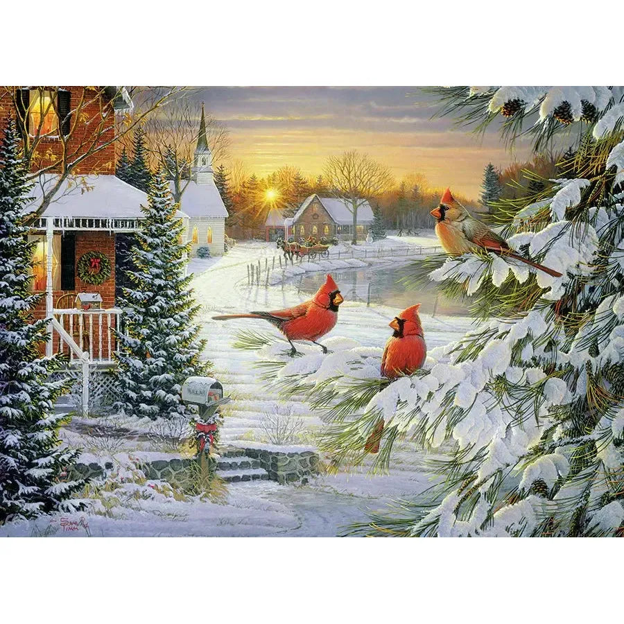 Sunset Cardinals 1000 Piece Jigsaw Puzzle Cobble Hill (ONLINE ORDER ONLY)