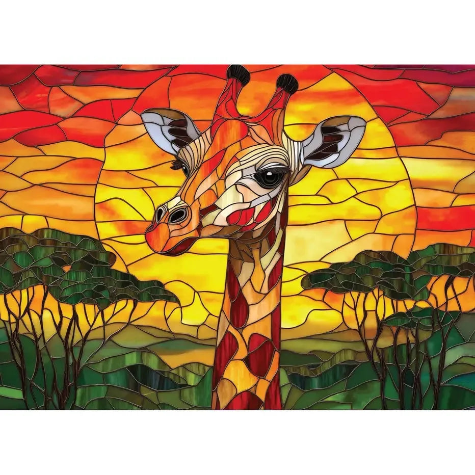 Sunset Giraffe 1000 Piece Jigsaw Puzzle Final Piece (ONLINE ORDER ONLY)