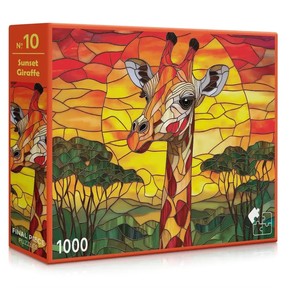 Sunset Giraffe 1000 Piece Jigsaw Puzzle Final Piece (ONLINE ORDER ONLY)