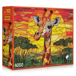Sunset Giraffe 1000 Piece Jigsaw Puzzle Final Piece (ONLINE ORDER ONLY)