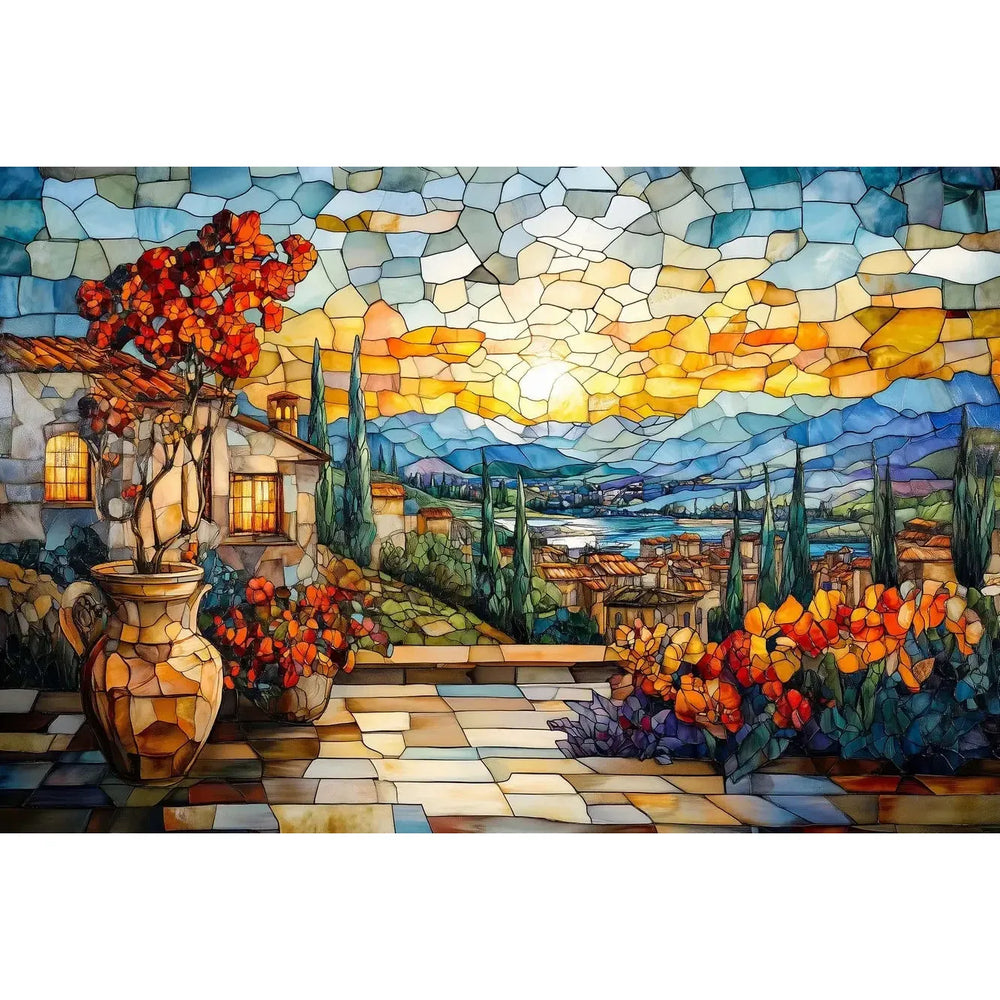 Sunset Serenity 1000 Piece Jigsaw Puzzle Trippy (ONLINE ORDER ONLY)
