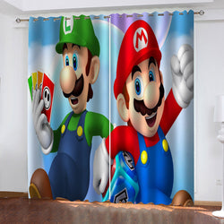 Super Mario Curtains Blackout Window Treatments Drapes for Room Decor (Online Order Only)