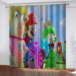 Super Mario Curtains Blackout Window Treatments Drapes for Room Decor (Online Order Only)