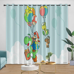 Super Mario Pattern Curtains Blackout Kids Room Window Drapes (ONLINE ORDER ONLY)