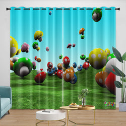 Super Mario Pattern Curtains Blackout Kids Room Window Drapes (ONLINE ORDER ONLY)