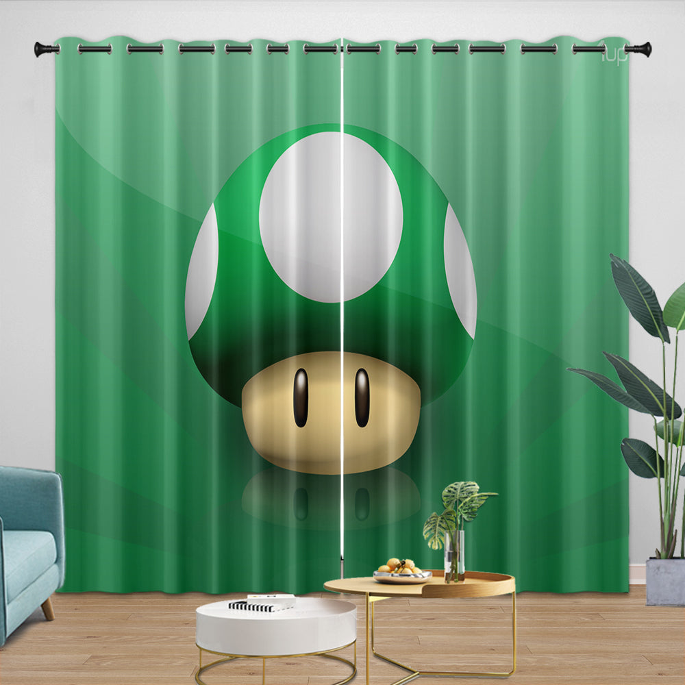 Super Mario Pattern Curtains Blackout Kids Room Window Drapes (ONLINE ORDER ONLY)