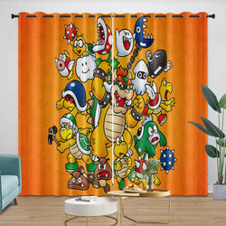 Super Mario Pattern Curtains Blackout Kids Room Window Drapes (ONLINE ORDER ONLY)