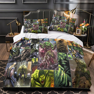 Superhero Hulk Duvet Cover Pattern Bedding Set Without Filler (ONLINE ORDER ONLY)