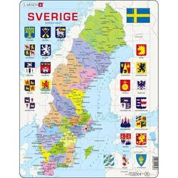 Sweden Map 70 Piece Tray Jigsaw Puzzle Larsen (ONLINE ORDER ONLY)