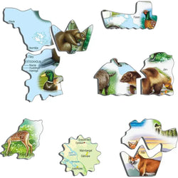 Sweden Map & Animals 71 Piece Tray Jigsaw Puzzle Larsen (ONLINE ORDER ONLY)