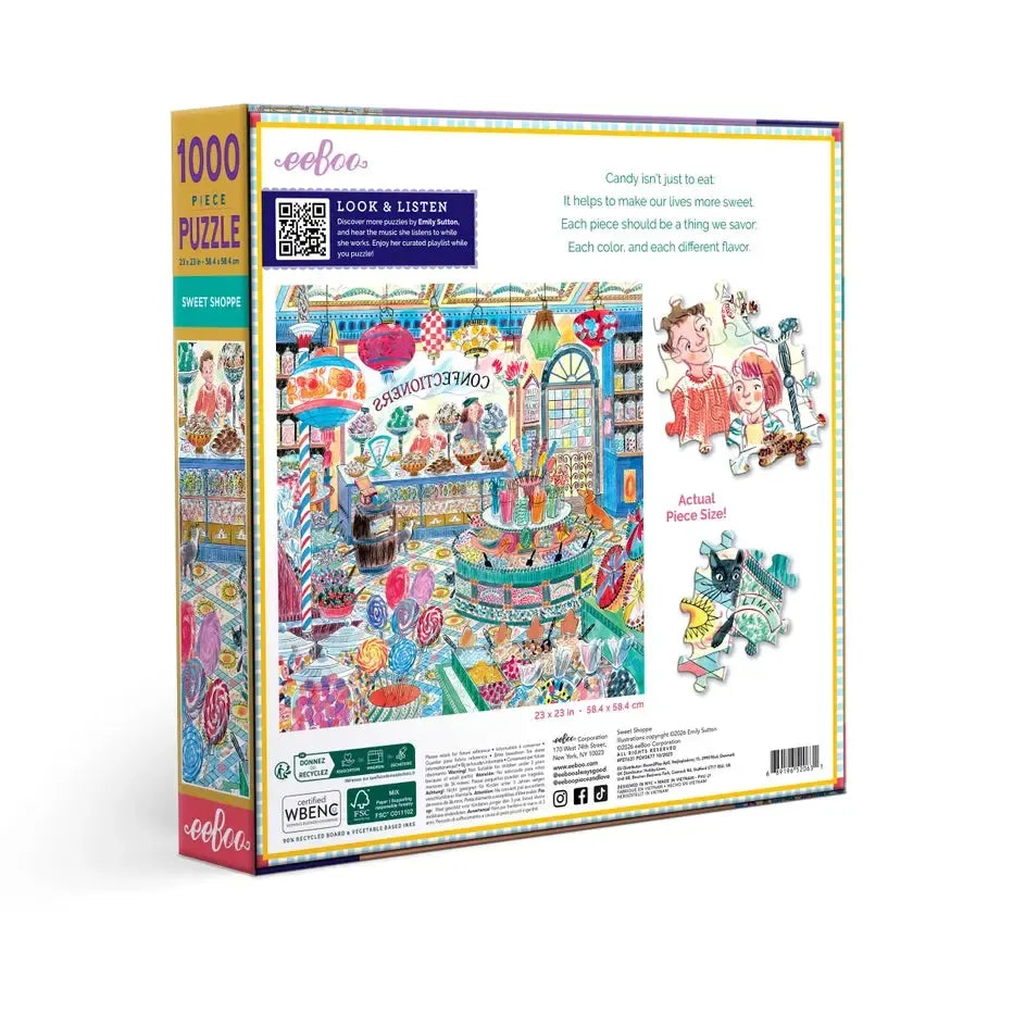 Sweet Shoppe 1000 Piece Jigsaw Puzzle eeBoo (ONLINE ORDER ONLY)