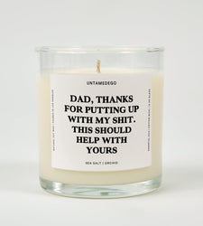 Dad, thanks for putting up with my shit. This should help with yours Glass Candle (ONLINE ORDER ONLY)