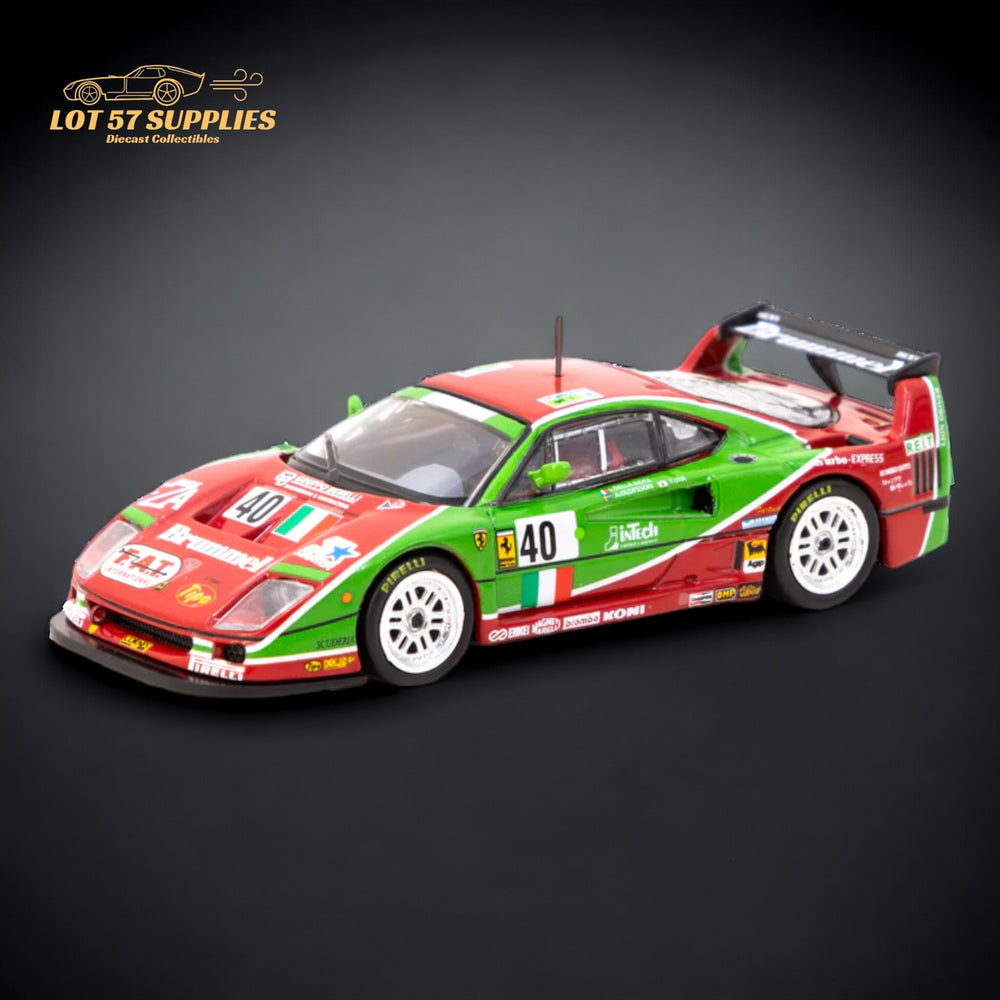 Tarmac Works X iXO Models Ferrari F40 24h of Le Mans 1995 #40 1:64 T64-075-95LM40 (ONLINE ORDER ONLY)