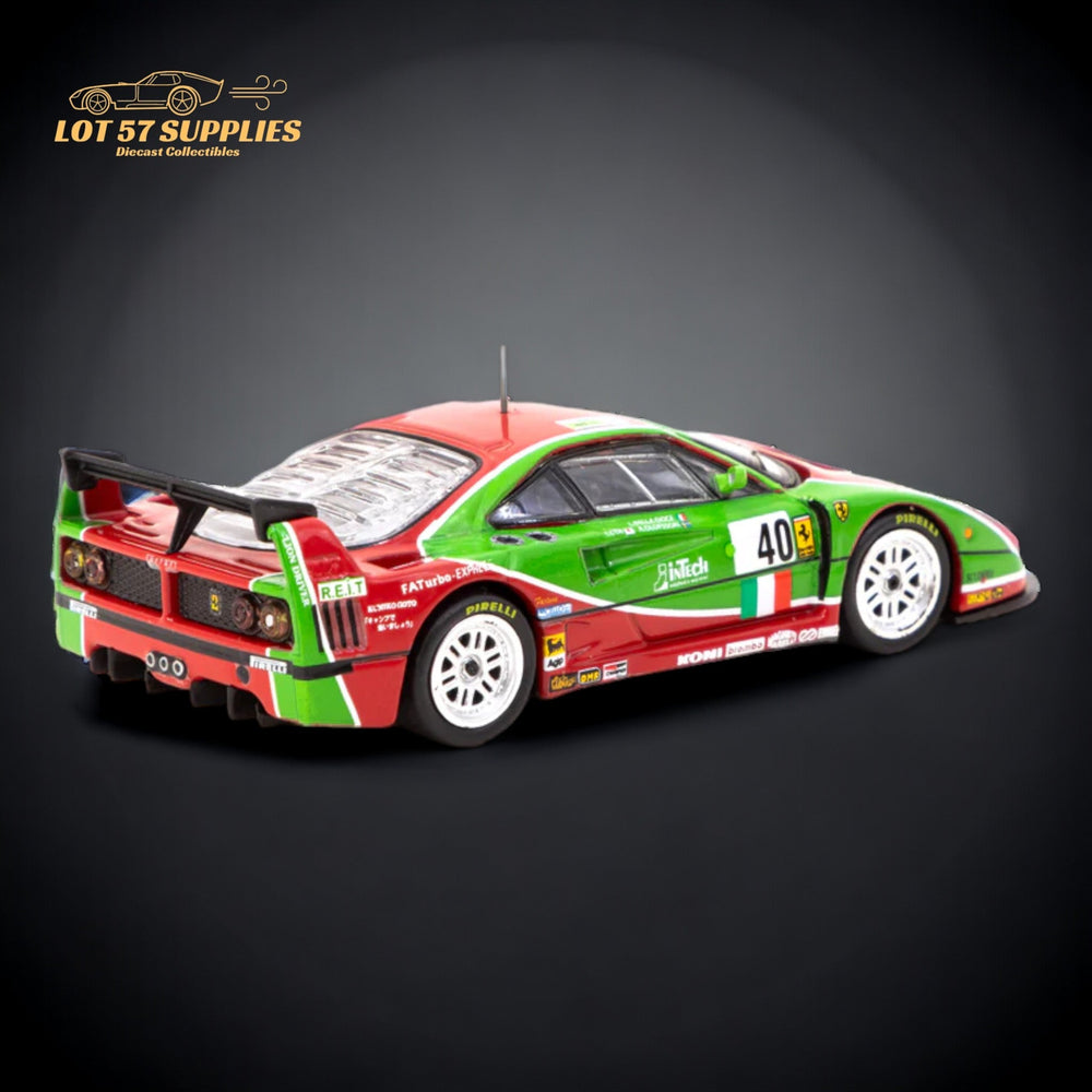 Tarmac Works X iXO Models Ferrari F40 24h of Le Mans 1995 #40 1:64 T64-075-95LM40 (ONLINE ORDER ONLY)