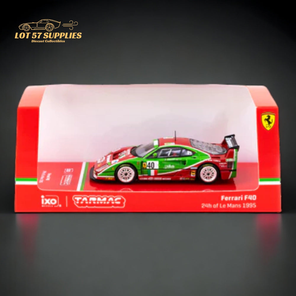Tarmac Works X iXO Models Ferrari F40 24h of Le Mans 1995 #40 1:64 T64-075-95LM40 (ONLINE ORDER ONLY)