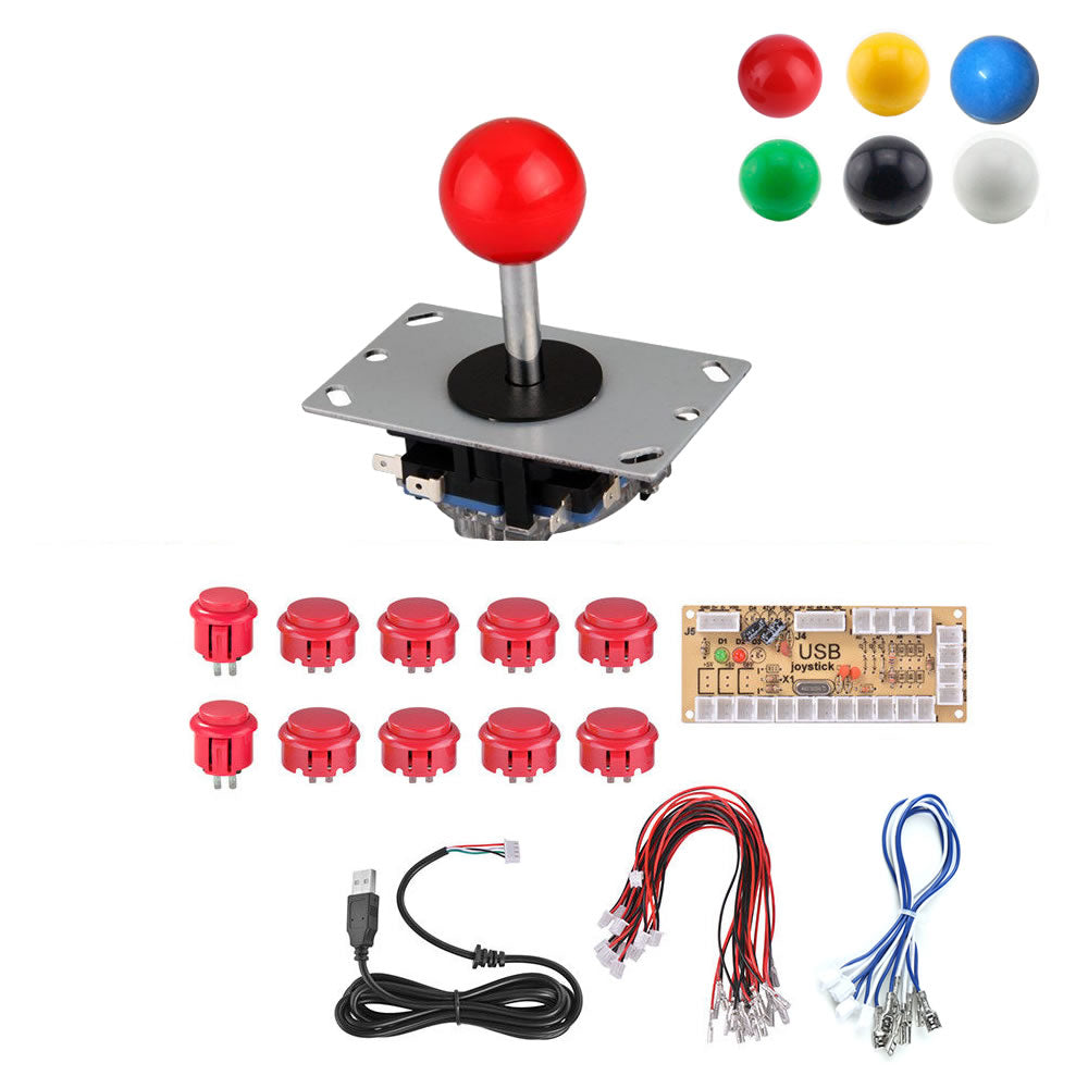 DIY Arcade Kits 2Pin Cable Buttons USB Encoder Board PC Joystick Fighting (Online Only)