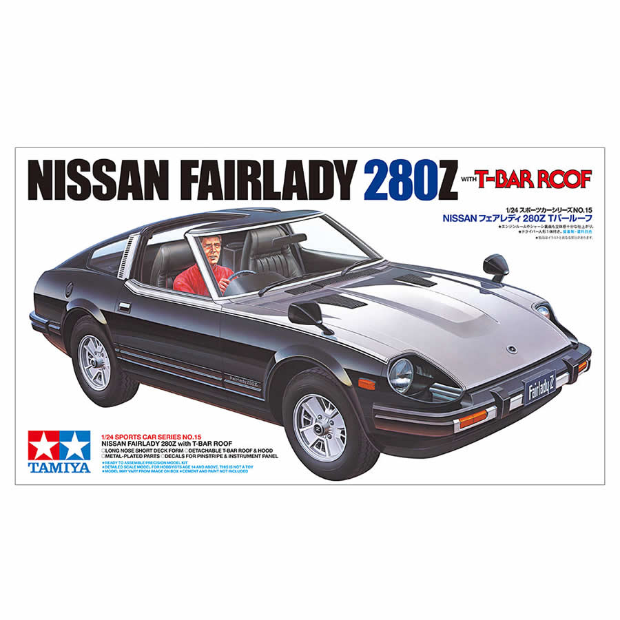 TAM24015 Nissan Fairlady 280Z with T Bar Roof 1/24 Scale Plastic Model Kit (ONLINE ORDER ONLY)