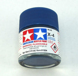 TAM81504 Mini X-4 Blue Gloss Acrylic 10ml (1/3oz) Bottle Hobby Paint Tamiya (ONLINE ORDER ONLY)