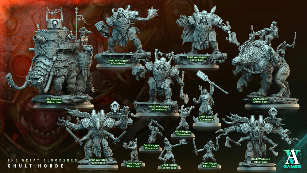 3D Printed Archvillain Games Archvillain Society Vol. XXXIV The Great Bloodshed - Ghult Horde Ghult Nagger 28 32mm D&D (Online Only)
