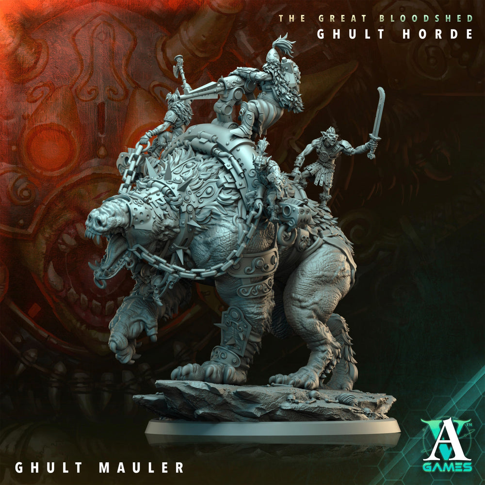 3D Printed Archvillain Games Archvillain Society Vol. XXXIV The Great Bloodshed - Ghult Horde  Ghult Mauler 28 32mm D&D (Online Only)
