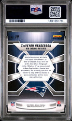 Graded 2025 Panini Mosaic TreVeyon Henderson #19 Center Stage Silver Rookie RC Football Card PSA 10 Gem Mint
