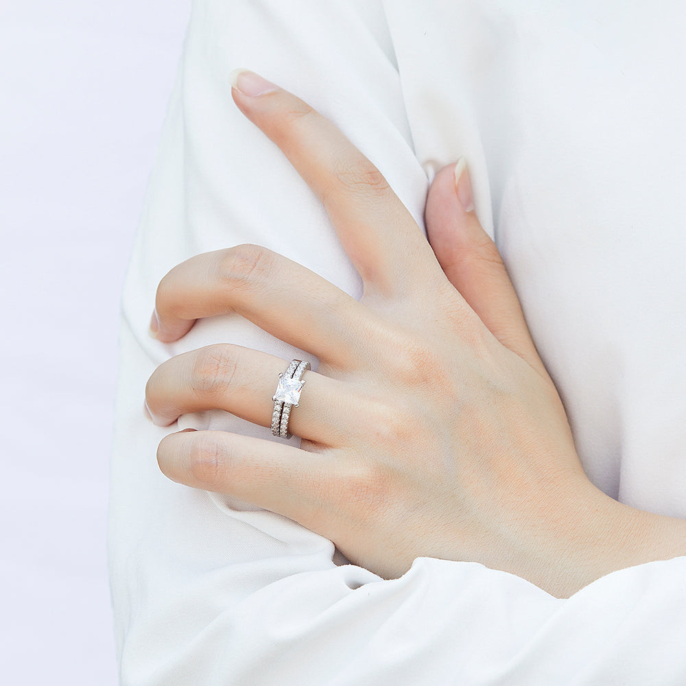 The Emma - Silver Wedding Ring Set (ONLINE ORDER ONLY)