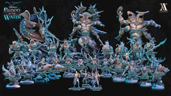 3D Printed Archvillain Games Shakarkha Sharktamers The Trench Blood In the Water 28 32mm D&D (Online Only)