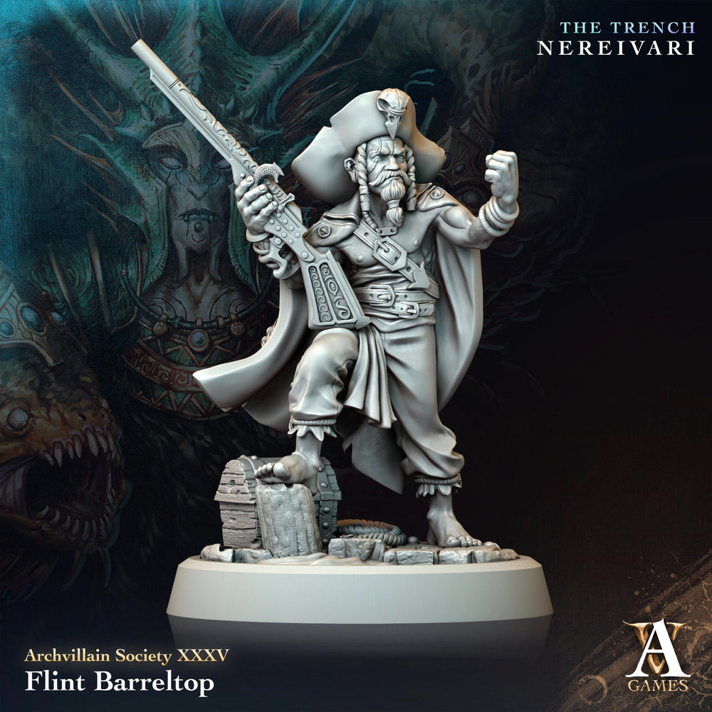 3D Printed Archvillain Games Flint Barreltop Archvillain Society Vol XXXV 28 32mm D&D (Online Only)
