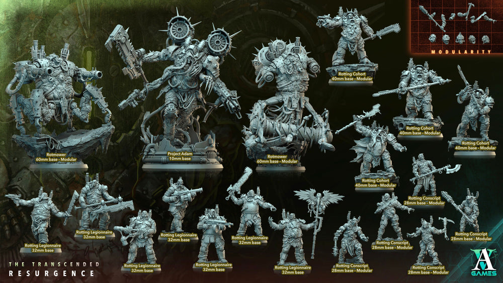 3D Printed Archvillain Games Rotting Legionnaire The Transcended Resurgence 28 32mm D&D (Online Only)
