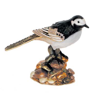 TU8101 Wagtail Flora and Fauna Crystal Mementos Collectible Figurine Tudor Mint (ONLINE ORDER ONLY)