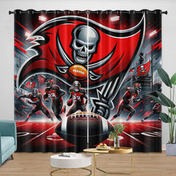 Tampa Bay Buccaneers Curtains Blackout Window Drapes Room Decoration (Online Order Only)
