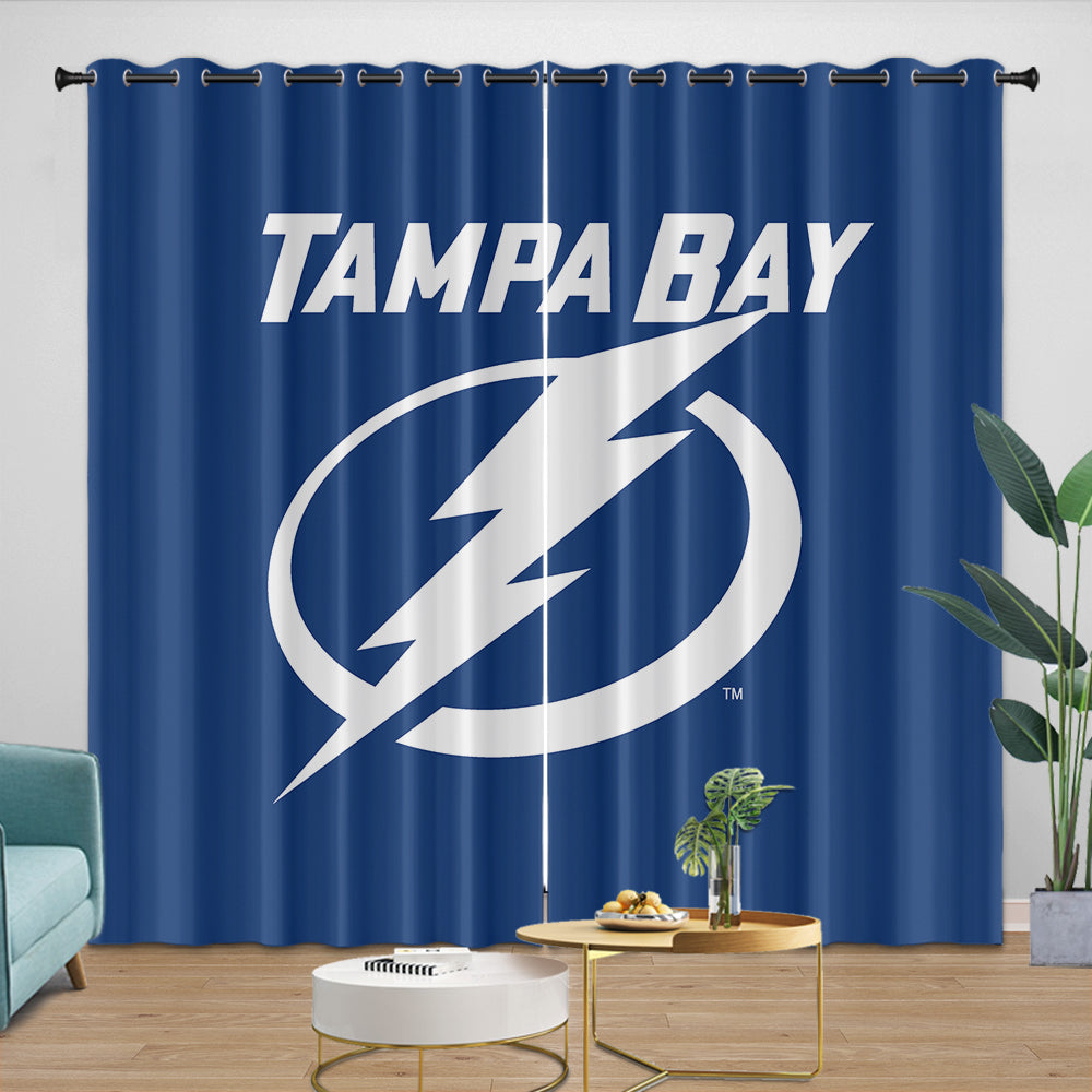 Tampa Bay Lightning Curtains Blackout Window Drapes Room Decoration (Online Order Only)