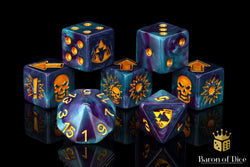 Tanzanite - Bloody Football Dice (Set of 7) (ONLINE ORDER ONLY)