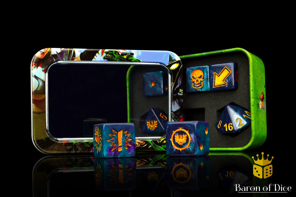 Tanzanite - Bloody Football Dice (Set of 7) (ONLINE ORDER ONLY)