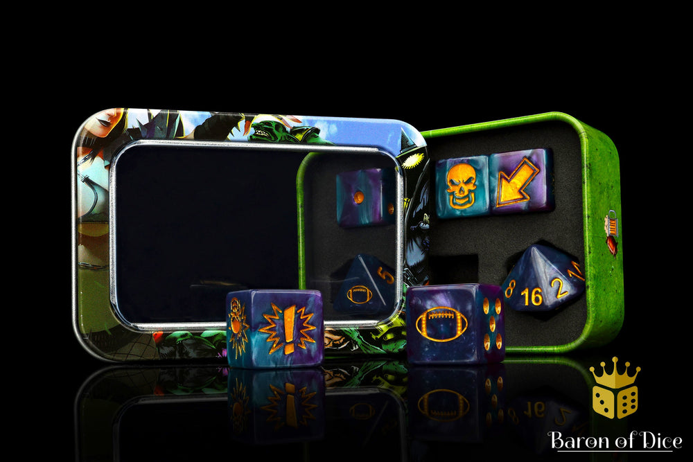 Tanzanite - Bloody Football Dice (Set of 7) (ONLINE ORDER ONLY)