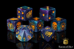 Tanzanite - Bloody Football Dice (Set of 7) (ONLINE ORDER ONLY)