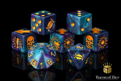 Tanzanite - Bloody Football Dice (Set of 7) (ONLINE ORDER ONLY)