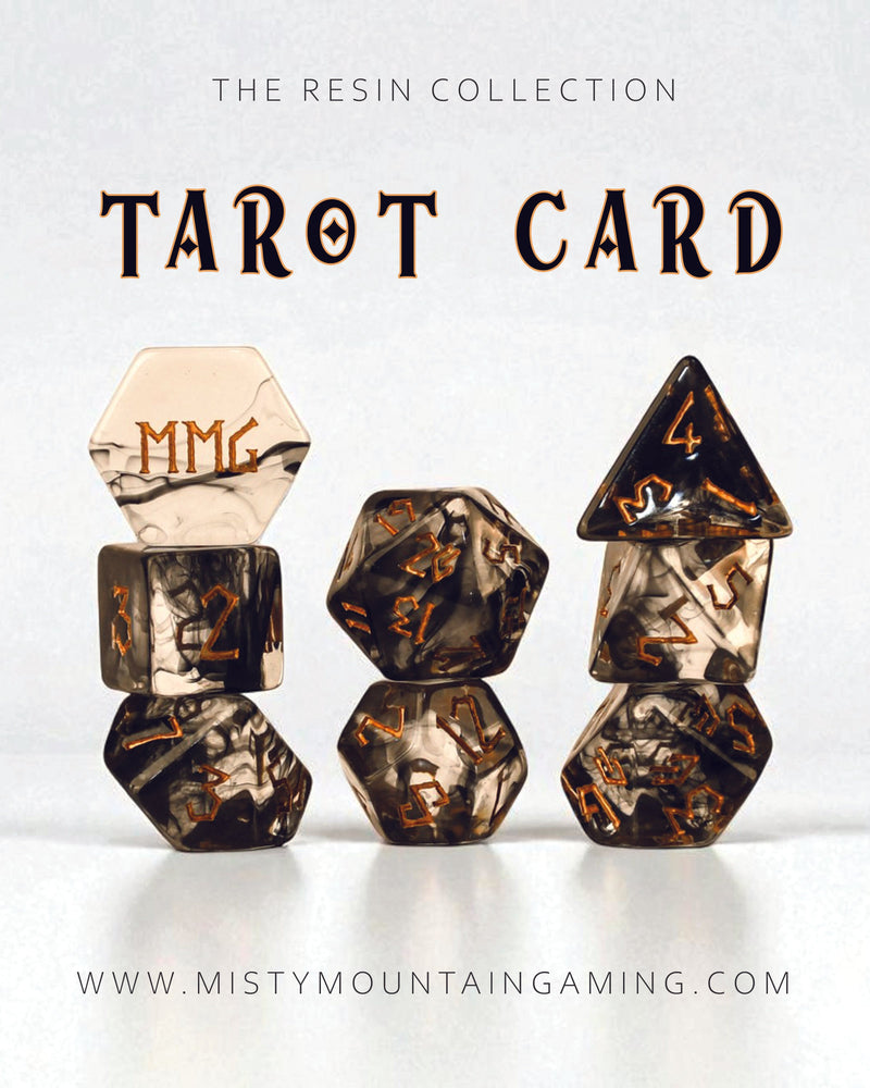 PRE-ORDER || Tarot Card Resin Dice Set