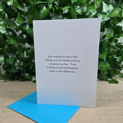 Teacher Birthday or Appreciation Card (ONLINE ORDER ONLY)