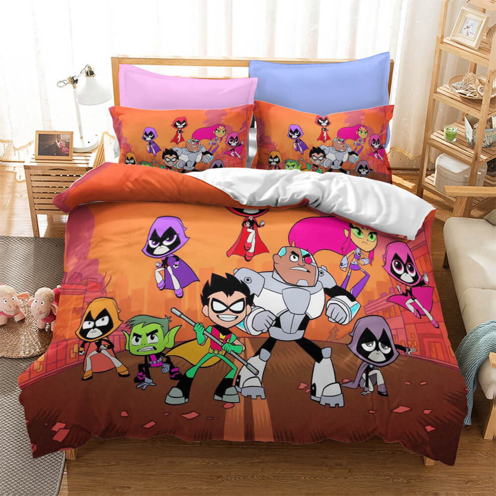 Teen Titans Go Pattern Bedding Set Quilt Cover Without Filler (Online Order Only)