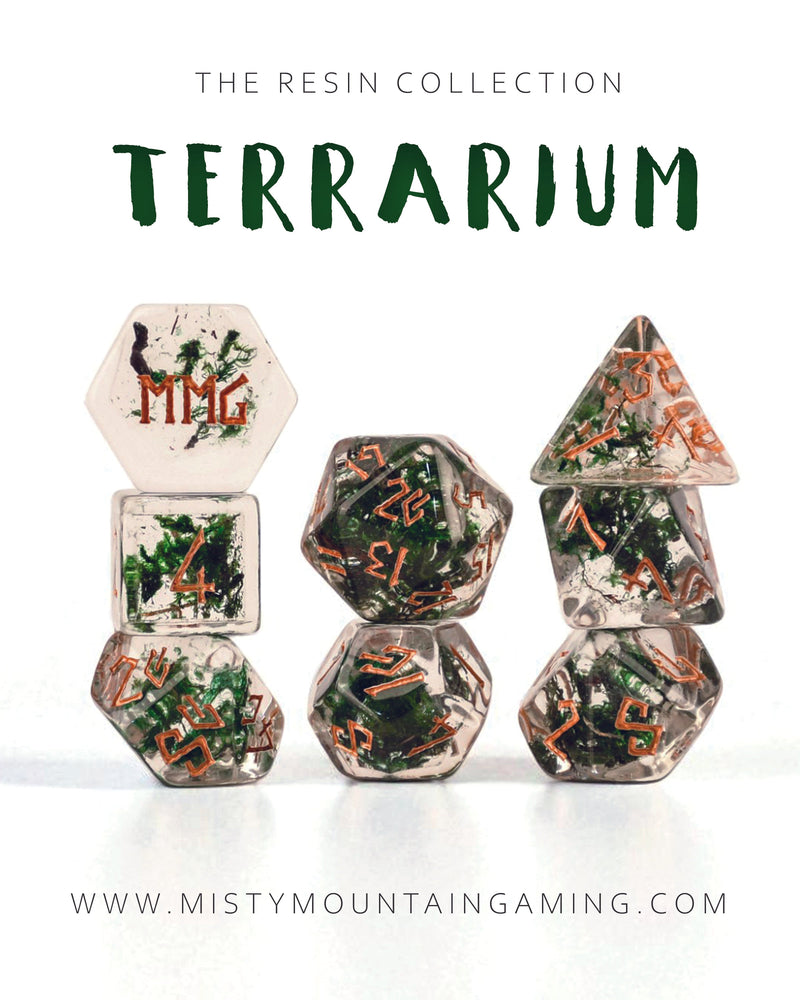 PRE-ORDER || Terrarium Resin Dice Set