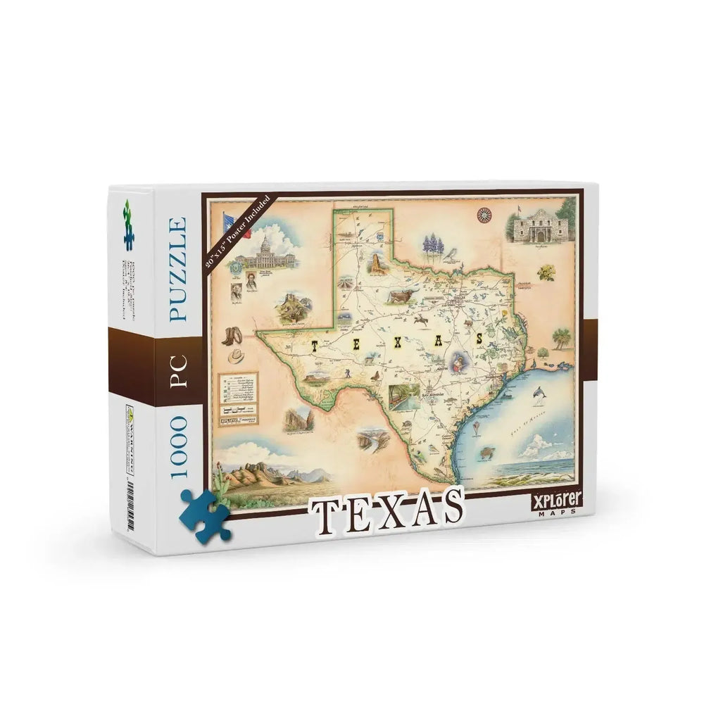 Texas State 1000 Piece Jigsaw Puzzle Xplorer Maps (ONLINE ORDER ONLY)